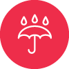 weatherproof and uv resistant icon